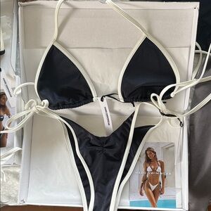 Hard Swimwear Black and White Bikini